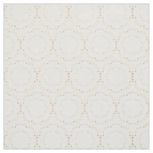 Maßgeschneiderter Stoffkreis-White & Gold-Blumenkr Stoff
