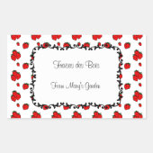 Maßgeschneiderter Strawbere-Muster-Scanaufkleber Rechteckiger Aufkleber (Vorderseite)