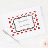 Maßgeschneiderter Strawbere-Muster-Scanaufkleber Rechteckiger Aufkleber (Umschlag)