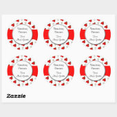 Maßgeschneiderter Strawbere-Muster-Scanaufkleber Runder Aufkleber (Blatt)