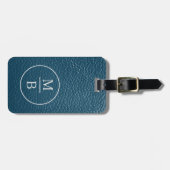 Maßgeschneiderter, stylischer, grau-Aquamarin-blau Gepäckanhänger (Vorderseite horizontal)