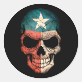 Maßgeschneiderter Texas Flag Skull Runder Aufkleber