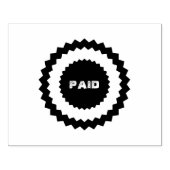 Maßgeschneiderter Text BEZAHLT Dauerhafte Hölzerhü Gummistempel (Prägung)