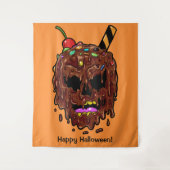 Maßgeschneiderter Text & Farbe Eiscreme Skulptur Wandteppich (Vorderseite)