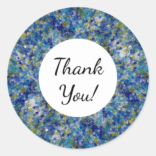 Maßgeschneiderter Text für blaue und grüne Seeteuf Runder Aufkleber (Vorderseite)