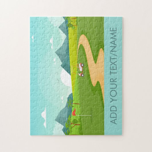 Maßgeschneiderter Text für die Landschaft des Kart Puzzle (Vertikal)