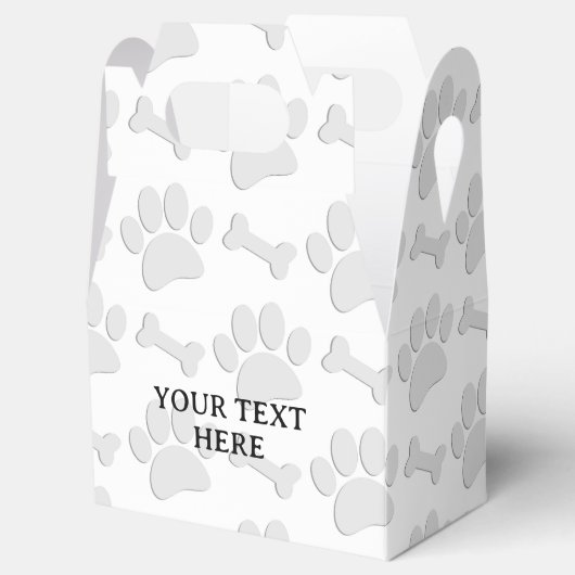 Maßgeschneiderter Text für Puppy-Paw-Prints und Kn Geschenkschachtel (Geöffnet)