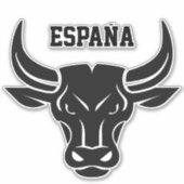 Maßgeschneiderter Text Stilisierte Bull Aufkleber (Vorderseite)