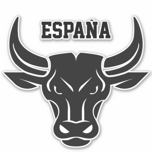 Maßgeschneiderter Text Stilisierte Bull Aufkleber (Vorderseite)