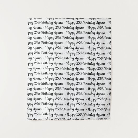 Maßgeschneiderter Textschritt und Wiederholung von Wandteppich (Vorderseite)