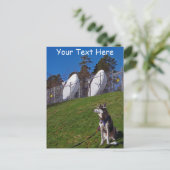 Maßgeschneiderter Tracker Postkarte (Stehend Vorderseite)