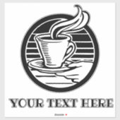 Maßgeschneiderter, transparenter Coffee-Logo-Aufkl Aufkleber (Blatt)