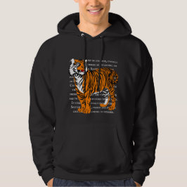Maßgeschneiderter trendy Wildlife Illustrator schw Hoodie