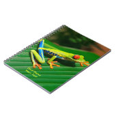 Maßgeschneiderter Tropenwaldfrosch, rot-mit Augen Notizblock (Linke Seite)