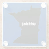 Maßgeschneiderter Uffda Minnesota Glass Untersetze Glasuntersetzer (Rückseite)