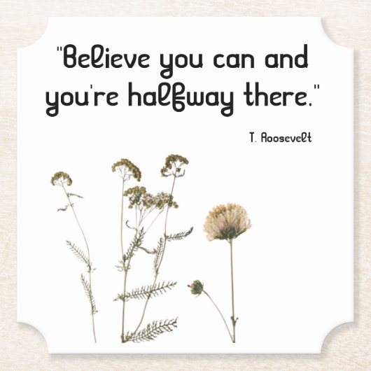 Maßgeschneiderter Untersetzer mit Blumenmotiven (Vorderseite)