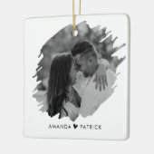 Maßgeschneiderter Valentinstag Modernes Foto Keramikornament (Links)