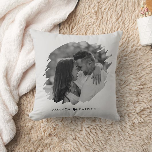 Maßgeschneiderter Valentinstag Modernes Foto Kissen (Decke)