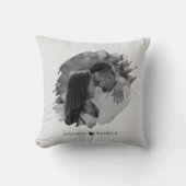 Maßgeschneiderter Valentinstag Modernes Foto Kissen (Vorderseite)