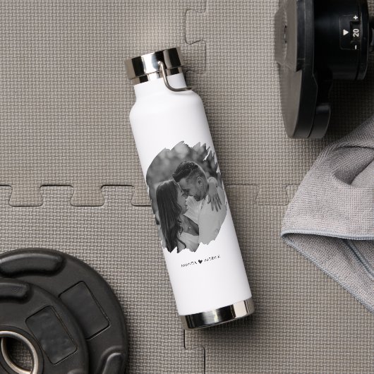 Maßgeschneiderter Valentinstag Modernes Foto Trinkflasche (Fitnessstudio)
