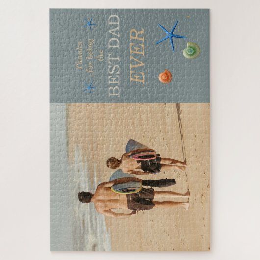 Maßgeschneiderter Vater & Kind Foto Bester Vater f Puzzle (Vertikal)