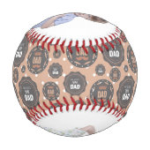 Maßgeschneiderter Vatertag-Baseball Baseball (Rückseite)
