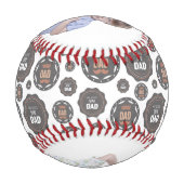 Maßgeschneiderter Vatertag-Baseball Baseball (Rückseite)