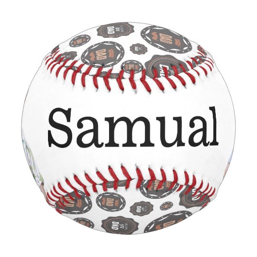 Maßgeschneiderter Vatertag-Baseball Baseball (Vorderseite)