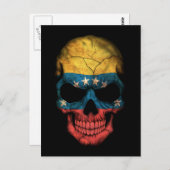 Maßgeschneiderter venezolanischer Flaggenschädel Postkarte (Vorne/Hinten)