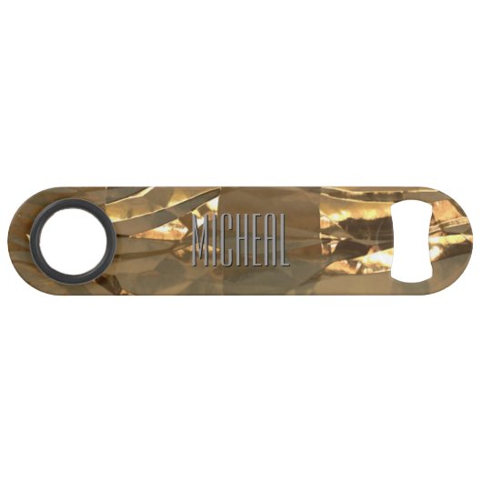 Maßgeschneiderter vergoldeter Foil Speed Flaschenö Flaschenöffner (Rückseite Horizontal)