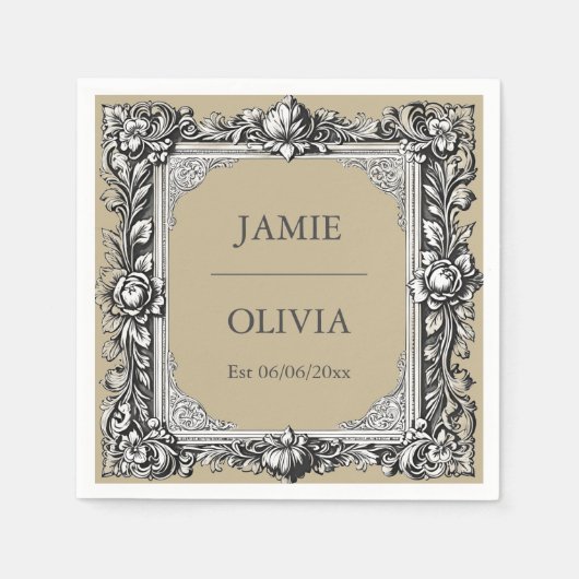 Maßgeschneiderter Viktorianischer Scrollrahmen - m Serviette (Vorderseite)