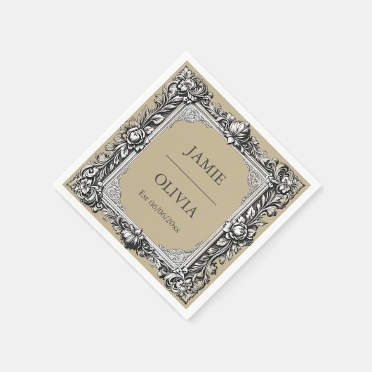 Maßgeschneiderter Viktorianischer Scrollrahmen - m Serviette (Ecke)