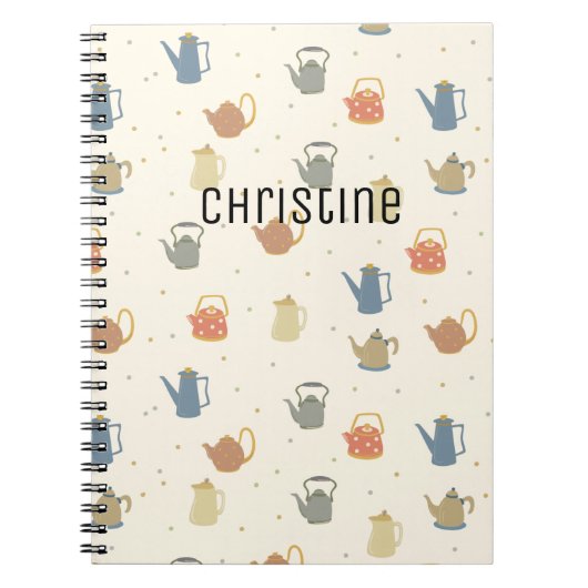 Maßgeschneiderter Vintager Küchengeschirr-Musterpl Notizblock (Vorderseite)