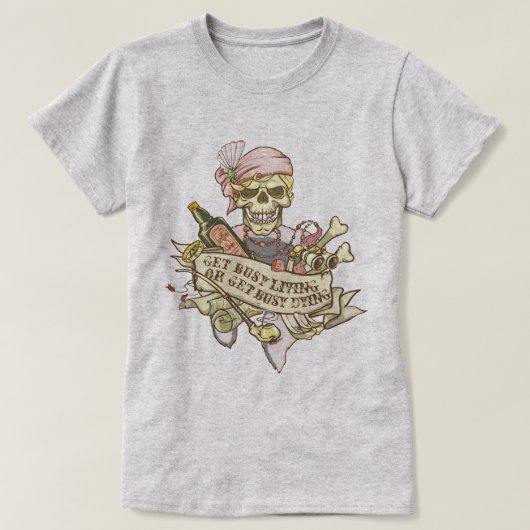 Maßgeschneiderter Vintager Schädel T-Shirt (Design vorne)