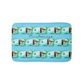 Maßgeschneiderter Vintager Wohnwagen-Camper Thunde Badematte (Vorderseite)