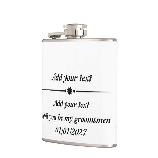 Maßgeschneiderter Vinyl-Wrapped Flask Flachmann (Links)