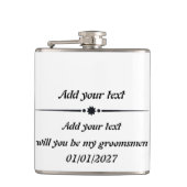 Maßgeschneiderter Vinyl-Wrapped Flask Flachmann (Vorderseite)