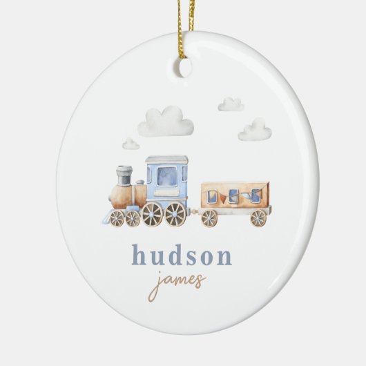 Maßgeschneiderter Wasserfarbenzug Keramik Ornament (Links)