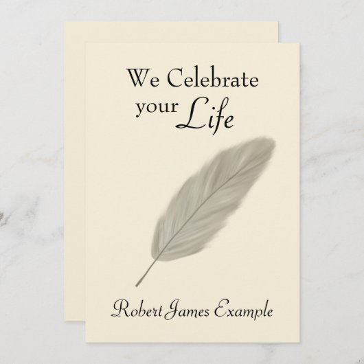 Maßgeschneiderter Weck / Gedenkstätte / Beerdigung Einladung (Vorne/Hinten)