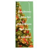 Maßgeschneiderter Weihnachtsbaum Geschenktüte Für Weinflaschen (Rückseite)