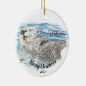 Maßgeschneiderter Weihnachtsgeschenk außergewöhnli Keramik Ornament (Rechts)