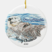 Maßgeschneiderter Weihnachtsgeschenk außergewöhnli Keramik Ornament (Hinten)