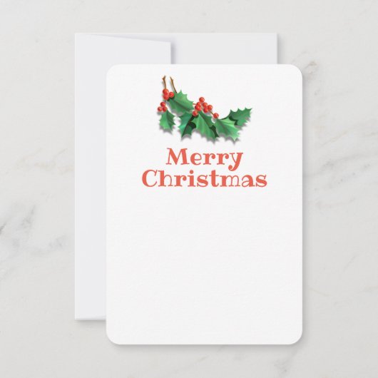 Maßgeschneiderter Weihnachtskartenbaum und Dekorat Dankeskarte (Rückseite)