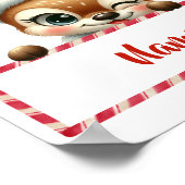 Maßgeschneiderter Weihnachtsmann & Candy Cane Poster (Ecke)