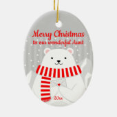 Maßgeschneiderter Weihnachtspolar Niedlich unsere Keramik Ornament (Hinten)