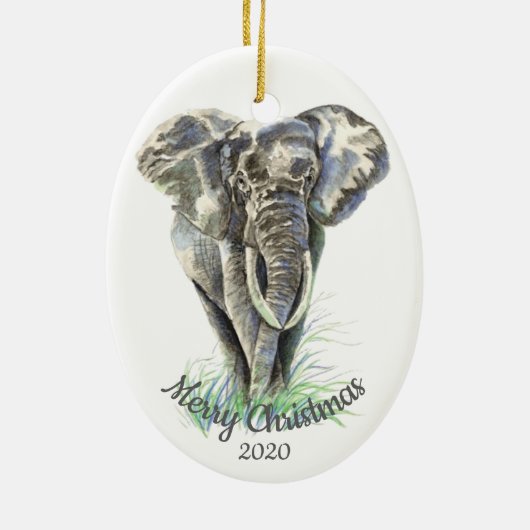 Maßgeschneiderter Weihnachtswasserelementar Keramikornament (Hinten)