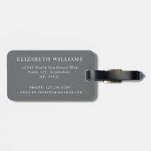 Maßgeschneiderter weißer und grauer Polka-Dot Gepäckanhänger (Rückseite horizontal)