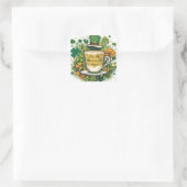 Maßgeschneiderter Whimsical St Patrick's Day Shena Quadratischer Aufkleber (Tasche)