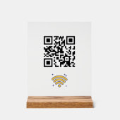 Maßgeschneiderter Wifi Network QR Code Moderner Acrylschild (Vorderseite)