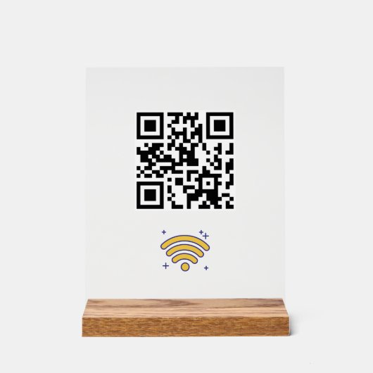 Maßgeschneiderter Wifi Network QR Code Moderner Acrylschild (Vorderseite)